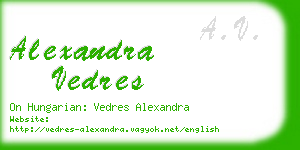 alexandra vedres business card